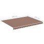 vidaXL Tela de repuesto para toldo marrón 4x3 m vidaXL Tela de repuesto para toldo marrón 4x3 m