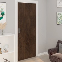 vidaXL Láminas autoadhesivas puertas 2 uds PVC roble oscuro 210x90cm 