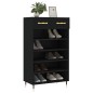 vidaXL Zapatero madera de ingeniería negro 60x35x105 cm vidaXL Zapatero madera de ingeniería negro 60x35x105 cm