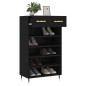 vidaXL Zapatero madera de ingeniería negro 60x35x105 cm vidaXL Zapatero madera de ingeniería negro 60x35x105 cm
