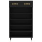 vidaXL Zapatero madera de ingeniería negro 60x35x105 cm vidaXL Zapatero madera de ingeniería negro 60x35x105 cm