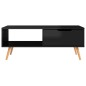 vidaXL Mesa de centro madera ingeniería negro brillante 100x49,5x43 cm