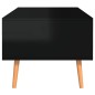 vidaXL Mesa de centro madera ingeniería negro brillante 100x49,5x43 cm