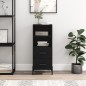 vidaXL Aparador de madera contrachapada negro 34,5x34x90 cm vidaXL Aparador de madera contrachapada negro 34,5x34x90 cm