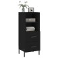 vidaXL Aparador de madera contrachapada negro 34,5x34x90 cm vidaXL Aparador de madera contrachapada negro 34,5x34x90 cm