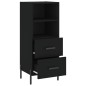vidaXL Aparador de madera contrachapada negro 34,5x34x90 cm vidaXL Aparador de madera contrachapada negro 34,5x34x90 cm