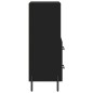 vidaXL Aparador de madera contrachapada negro 34,5x34x90 cm vidaXL Aparador de madera contrachapada negro 34,5x34x90 cm