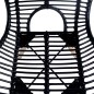 vidaXL Sillas de comedor 2 unidades ratán natural negro