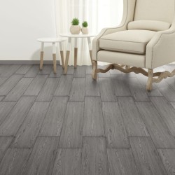 vidaXL Lamas para suelo de PVC autoadhesivas gris oscuro 2,51 m² 2 mm