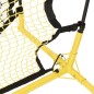 vidaXL Red de rebote de fútbol poliéster negro y amarillo 183x85x120cm