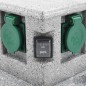 vidaXL Enchufe de jardín con sensor de ocaso plástico vidaXL Enchufe de jardín con sensor de ocaso plástico