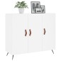 vidaXL Aparador de madera de ingeniería blanco 90x34x80 cm vidaXL Aparador de madera de ingeniería blanco 90x34x80 cm