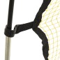 vidaXL Red de rebote de fútbol poliéster negro y amarillo 183x85x120cm