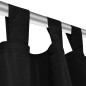 2 cortinas negras micro-satinadas con trabillas, 140 x 225 cm 2 cortinas negras micro-satinadas con trabillas, 140 x 225 cm