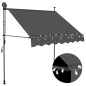 vidaXL Toldo manual retráctil con LED gris antracita 200 cm vidaXL Toldo manual retráctil con LED gris antracita 200 cm