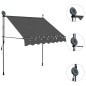 vidaXL Toldo manual retráctil con LED gris antracita 200 cm vidaXL Toldo manual retráctil con LED gris antracita 200 cm