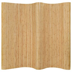 vidaXL Biombo divisor de bambú natural 250x165 cm