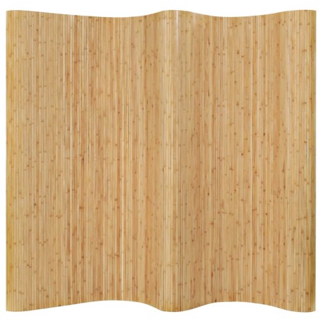 vidaXL Biombo divisor de bambú natural 250x165 cm