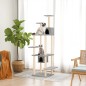vidaXL Rascador para gatos con postes de sisal gris claro 176 cm vidaXL Rascador para gatos con postes de sisal gris claro 176 cm