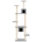 vidaXL Rascador para gatos con postes de sisal gris claro 176 cm vidaXL Rascador para gatos con postes de sisal gris claro 176 cm