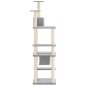vidaXL Rascador para gatos con postes de sisal gris claro 176 cm vidaXL Rascador para gatos con postes de sisal gris claro 176 cm