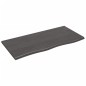 vidaXL Encimera de baño madera maciza tratada gris oscuro 100x50x2 cm vidaXL Encimera de baño madera maciza tratada gris oscuro 100x50x2 cm