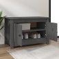 vidaXL Armario zapatero de madera maciza de pino gris 70x38x45,5 cm vidaXL Armario zapatero de madera maciza de pino gris 70x38x45,5 cm