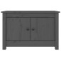 vidaXL Armario zapatero de madera maciza de pino gris 70x38x45,5 cm vidaXL Armario zapatero de madera maciza de pino gris 70x38x45,5 cm