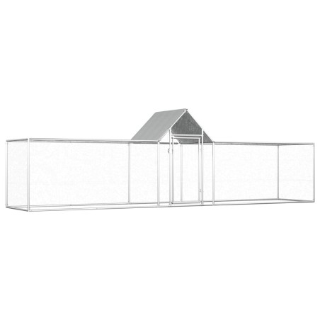 vidaXL Gallinero acero galvanizado 5x1x1,5 m