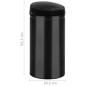vidaXL Cubo de basura con sensor automático 50L acero al carbono negro vidaXL Cubo de basura con sensor automático 50L acero al carbono negro