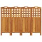 vidaXL Biombo de 4 paneles de madera maciza de acacia 162x2x115 cm vidaXL Biombo de 4 paneles de madera maciza de acacia 162x2x115 cm