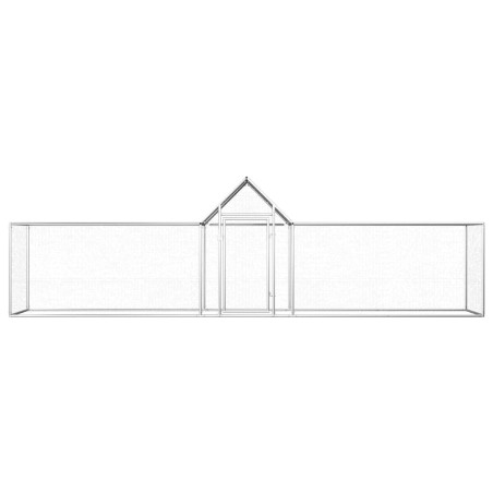 vidaXL Gallinero acero galvanizado 5x1x1,5 m