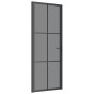 vidaXL Puerta interior vidrio EGS y aluminio negro 83x201,5 cm vidaXL Puerta interior vidrio EGS y aluminio negro 83x201,5 cm