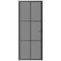 vidaXL Puerta interior vidrio EGS y aluminio negro 83x201,5 cm vidaXL Puerta interior vidrio EGS y aluminio negro 83x201,5 cm