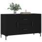 vidaXL Aparador de madera de ingeniería negro 100x36x60 cm vidaXL Aparador de madera de ingeniería negro 100x36x60 cm