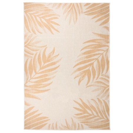 vidaXL Alfombra de exterior tejido plano estampado de hoja 160x230 cm