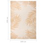 vidaXL Alfombra de exterior tejido plano estampado de hoja 160x230 cm