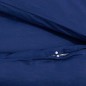 vidaXL Juego de funda nórdica microfibra ligera azul marino 135x200 cm vidaXL Juego de funda nórdica microfibra ligera azul marino 135x200 cm