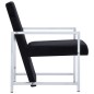 vidaXL Sillón con patas cromadas de terciopelo negro vidaXL Sillón con patas cromadas de terciopelo negro