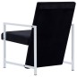 vidaXL Sillón con patas cromadas de terciopelo negro vidaXL Sillón con patas cromadas de terciopelo negro