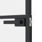 vidaXL Puerta de interior vidrio templado y aluminio negro 83x201,5 cm vidaXL Puerta de interior vidrio templado y aluminio negro 83x201,5 cm
