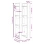 vidaXL Estantería/divisor de espacios madera pino gris 41x35x125 cm vidaXL Estantería/divisor de espacios madera pino gris 41x35x125 cm