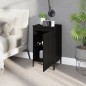vidaXL Mesita de noche madera contrachapada negro 40x35x70 cm