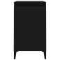 vidaXL Mesita de noche madera contrachapada negro 40x35x70 cm