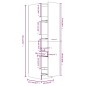 vidaXL Armario de boticario madera contrachapada negro 30x42,5x150 cm vidaXL Armario de boticario madera contrachapada negro 30x42,5x150 cm