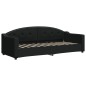 vidaXL Sofá cama con colchón tela negro 80x200 cm vidaXL Sofá cama con colchón tela negro 80x200 cm