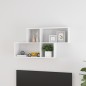 vidaXL Estante de pared madera contrachapada blanco brillo 100x18x53cm vidaXL Estante de pared madera contrachapada blanco brillo 100x18x53cm