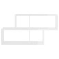 vidaXL Estante de pared madera contrachapada blanco brillo 100x18x53cm vidaXL Estante de pared madera contrachapada blanco brillo 100x18x53cm