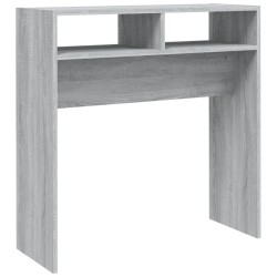 vidaXL Mesa consola madera contrachapada gris Sonoma 78x30x80 cm