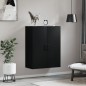 vidaXL Armario de pared negro 69,5x34x90 cm